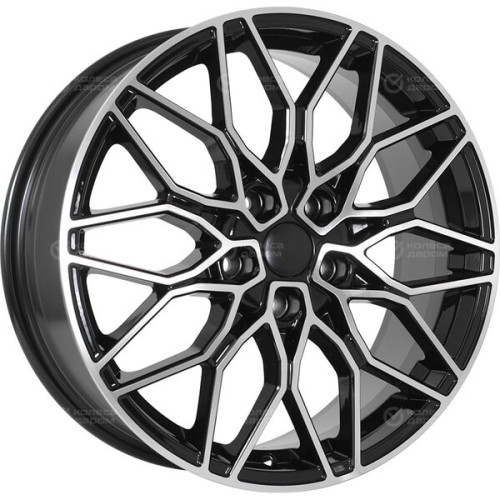 Колесный диск Carwel Тим 1813 7xR18 5x108 ET36 DIA65.1 чёрный глянцевый с полированной лицевой поверхностью
