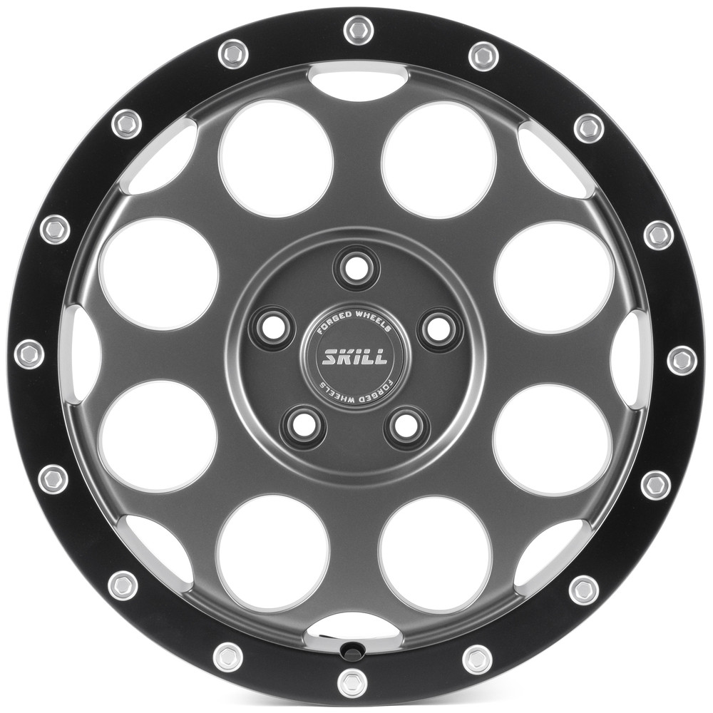 Легковой диск Skill Wheels SV607 8,5x18 5x120 ET45 65,1 Графит матовый + матовый обод + полированные болты