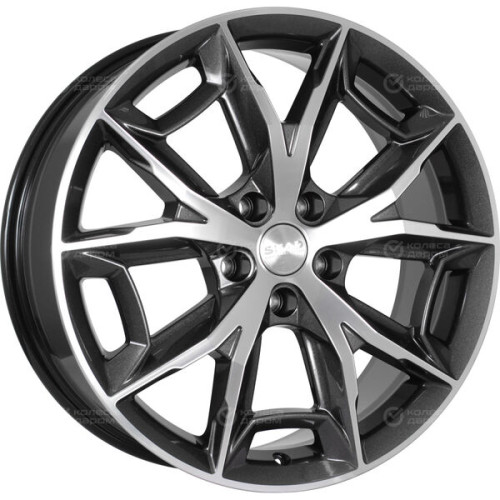 Колесный диск СКАД ПАРКЕР 7.5xR19 5x108 ET33 DIA67.1 темно-серый глянцевый с полированной лицевой частью
