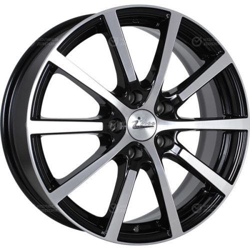 Колесный диск iFree Big Byz 7xR17 5x114.3 ET50 DIA67.1 чёрный глянцевый с полированной лицевой частью