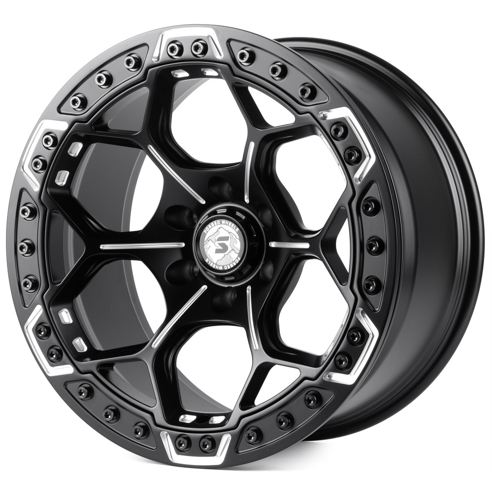 Легковой диск Skill Wheels SV310 9,5x20 6x135 ET20 87,1 чёрный матовый + полировка