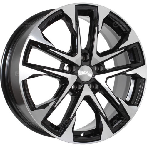 Колесный диск СКАД АТАКОР 7xR17 5x114.3 ET40 DIA66.1 черный глянцевый с полированной лицевой поверхностью