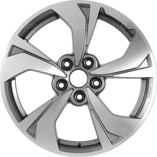 Колесный диск KHOMEN KHW1724 (Qashqai) 7xR17 5x114.3 ET40 DIA66.1 насыщенный темно-серый полностью полированный