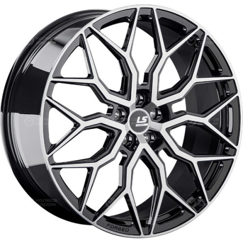 Колесный диск LS Forged FG13 9.5xR21 5x114.3 ET38 DIA67.1 черный глянцевый с полированной лицевой частью