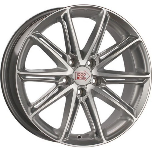 Легковой диск 1000 Miglia MM1007 8,5x20 5x112 ET32 66,6 Silver Gloss Polished