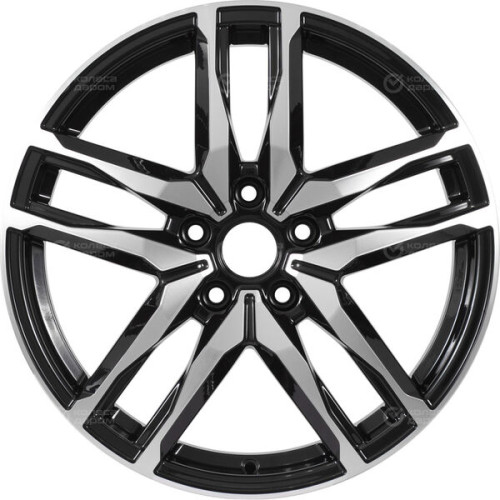 Колесный диск iFree Бомбей 6.5xR18 5x114.3 ET47 DIA66.1 чёрный глянцевый с полированной лицевой частью