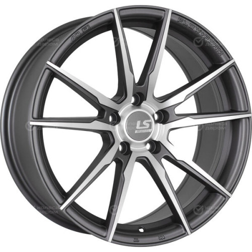 Колесный диск LS FlowForming LS RC35 8xR18 5x112 ET40 DIA66.6 темно-серый матовый ,частично полированный