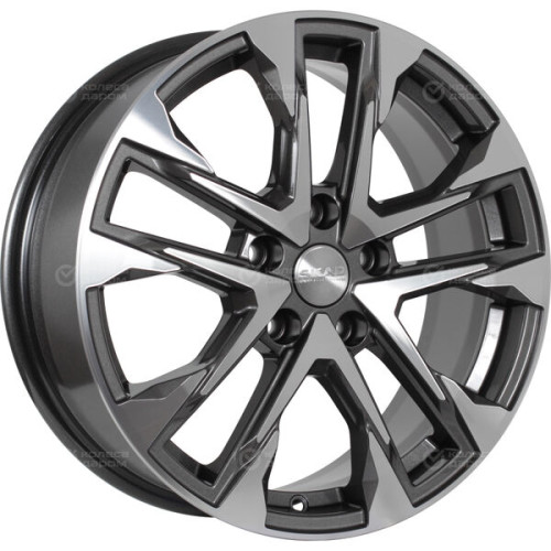 Колесный диск СКАД АТАКОР 7xR17 5x108 ET33 DIA60.1 темно-серый глянцевый с полированной лицевой частью