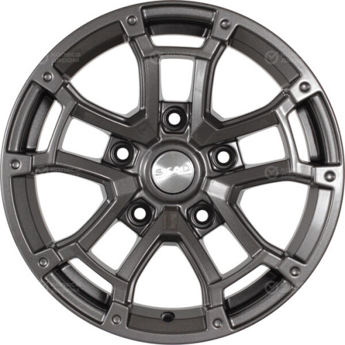 Колесный диск СКАД Барахас 7xR16 5x139.7 ET15 DIA98.5 темно-серый цвет с перламутровыми оттенками