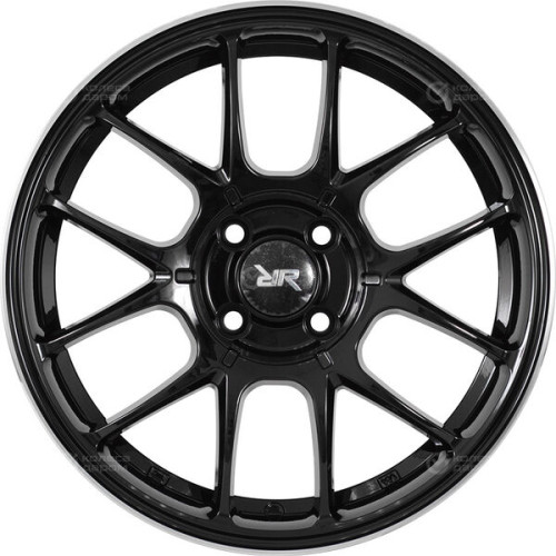 Колесный диск Race Ready CSSD2795 6xR14 4x100 ET38 DIA60.1 черный глянцевый с полированным ободом