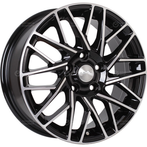 Колесный диск СКАД Сиена 6.5xR16 5x114.3 ET40 DIA66.1 черный глянцевый с полированной лицевой поверхностью