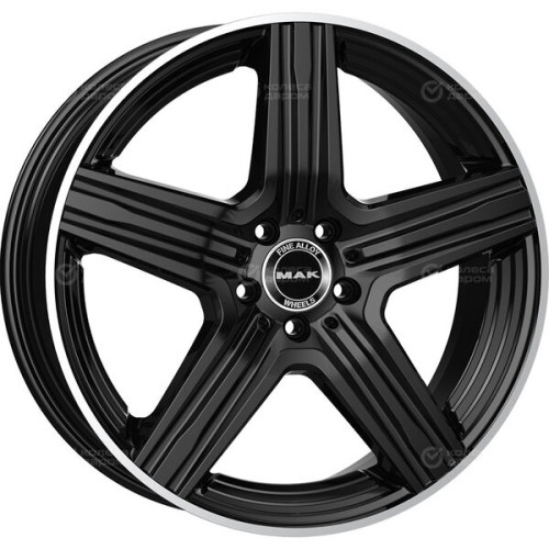 Колесный диск MAK Lewis 9xR21 5x112 ET45 DIA66.6 блестящий чёрный с зеркальным кольцом