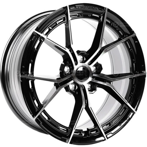 Колесный диск Vorsteiner VFX002 8.5xR18 5x108 ET35 DIA73.1 черный с полированными спицами