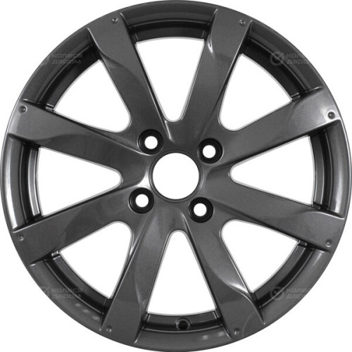 Колесный диск КиК Джемини-оригинал 6xR15 4x100 ET48 DIA54.1 насыщенный темно-серый полностью полированный