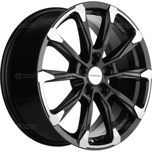 Колесный диск KHOMEN KHW1808 (Exeed TXL) 7.5xR18 5x108 ET35 DIA65.1 глянцевый черный с полированной лицевой частью