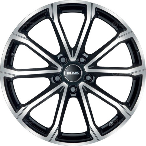 Колесный диск MAK DaVinci 7xR18 5x112 ET45 DIA57.1 черный глянцевый с полированной лицевой частью