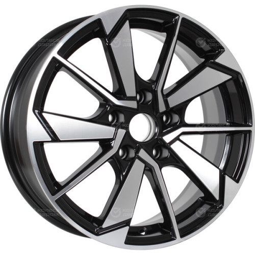 Колесный диск iFree Зиплайн 6.5xR16 5x108 ET35 DIA67.1 чёрный глянцевый с полированной лицевой частью
