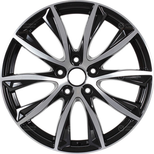 Колесный диск iFree Каzантип 7.5xR18 5x108 ET47 DIA60.1 чёрный глянцевый с полированной лицевой частью