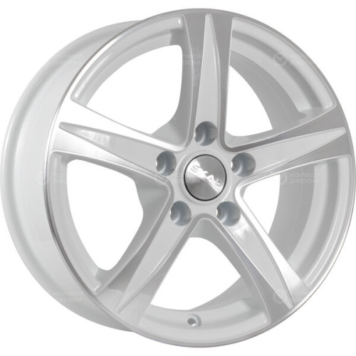 Колесный диск СКАД Sakura 6.5xR15 5x112 ET43 DIA57.1 белый с полированной лицевой частью
