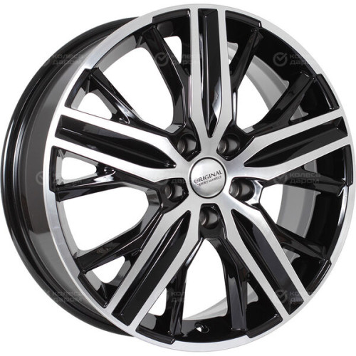 Колесный диск СКАД KL-375 6.5xR18 5x108 ET33 DIA60.1 черный глянцевый с полированной лицевой поверхностью