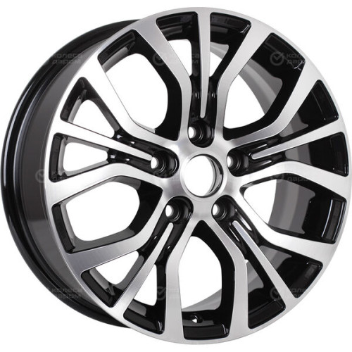 Колесный диск KHOMEN KHW1608 (Evolute I-Van) 6.5xR16 5x110 ET40 DIA67.1 глянцевый черный с полированной лицевой частью