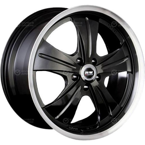 Колесный диск RW HF-611 10xR22 5x130 ET45 DIA71.6 черный с алмазной полировкой обода