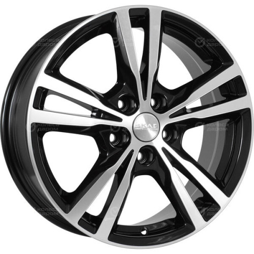 Колесный диск СКАД Мельбурн 7xR17 5x114.3 ET47 DIA67.1 (уценка) черный глянцевый с полированной лицевой поверхностью