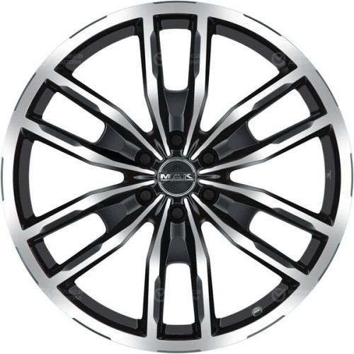 Колесный диск MAK Peak 7.5xR17 6x139.7 ET25 DIA106.1 чёрный глянцевый с полированной лицевой частью
