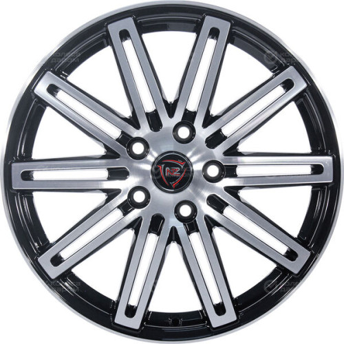 Колесный диск NZ R-01 7xR17 5x114.3 ET38 DIA67.1 черный глянцевый с полированной лицевой частью
