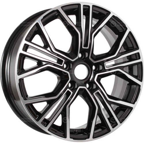 Колесный диск СКАД Тибет 6.5xR17 5x114.3 ET40 DIA66.1 черный глянцевый с полированной лицевой поверхностью