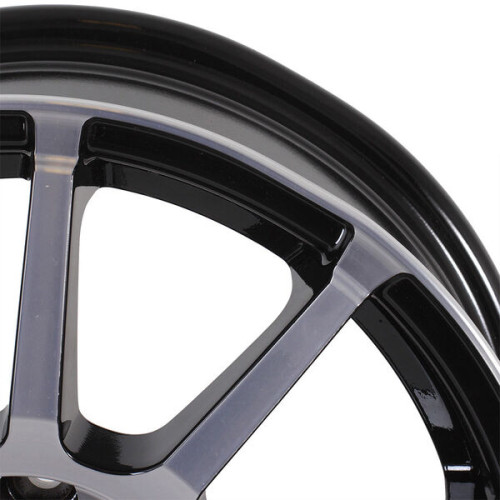 Колесный диск СКАД Акита 6xR15 5x100 ET38 DIA57.1 (уценка) черный глянцевый с полированной лицевой поверхностью