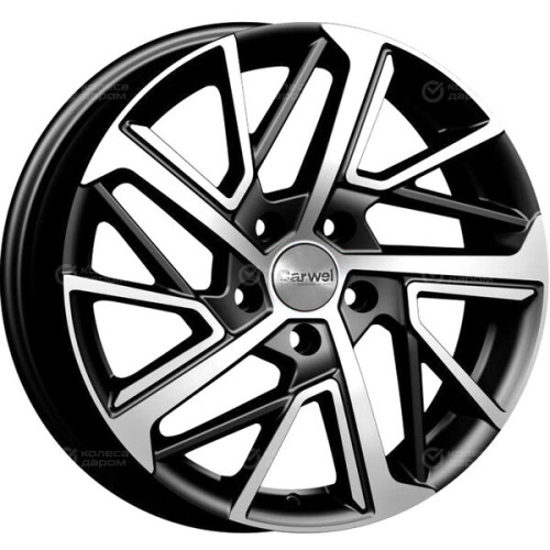 Колесный диск Carwel Мадон 267 6.5xR17 5x108 ET33 DIA60.1 чёрный глянцевый с полированной лицевой поверхностью