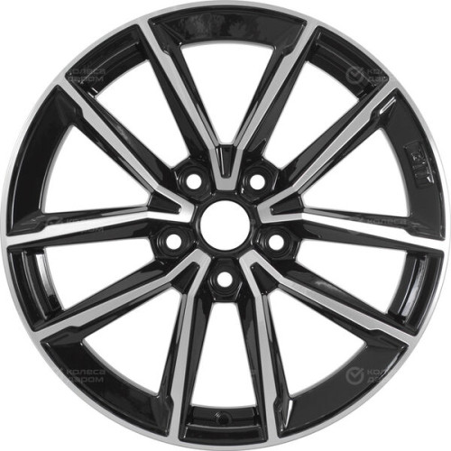 Колесный диск WUP Up104 6.5xR17 5x114.3 ET50 DIA66.1 черный глянцевый с полированными элементами лицевой поверхности