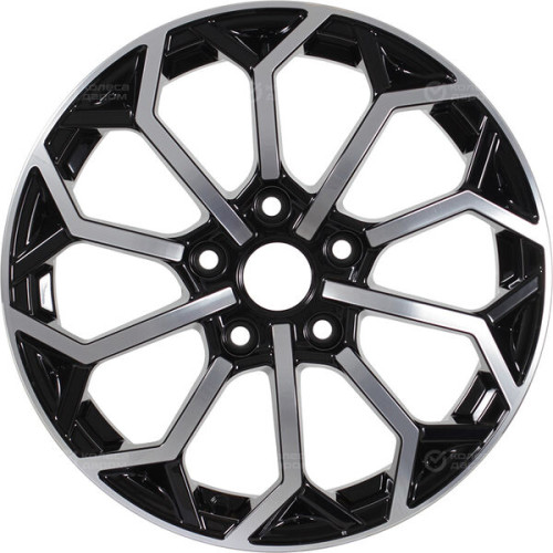 Колесный диск iFree Спейс-Нидл 6.5xR16 5x100 ET38 DIA67.1 чёрный глянцевый с полированной лицевой частью