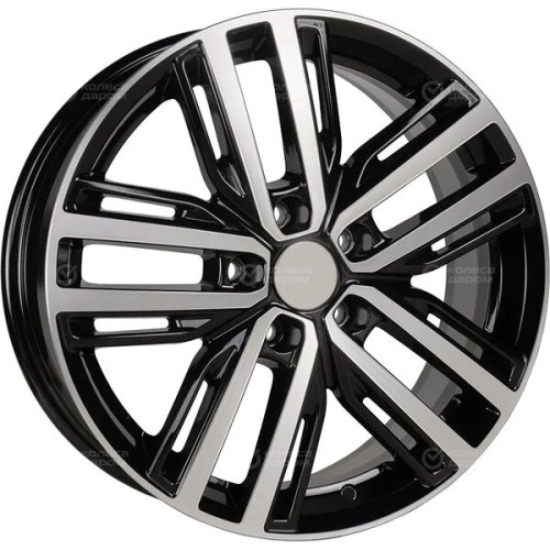 Колесный диск Carwel Иртыш 259 7xR17 5x112 ET45 DIA57.1 чёрный глянцевый с полированной лицевой частью