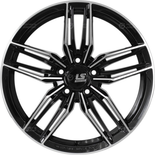Колесный диск LS FlowForming LS RC54 8xR18 5x114.3 ET40 DIA67.1 черный глянцевый с полированной лицевой частью