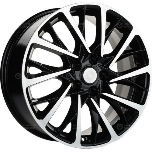 Колесный диск Carwel Оланга 1804 7.5xR18 5x114.3 ET45 DIA60.1 черный глянцевый с полированной лицевой частью