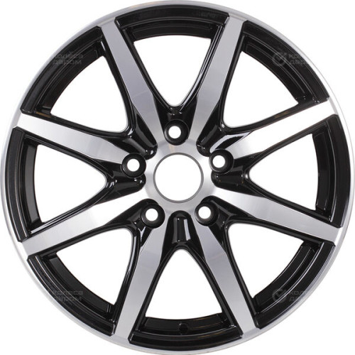 Колесный диск VENTI 1615 6.5xR16 5x114.3 ET46 DIA67.1 глянцевый черный с полированной лицевой частью