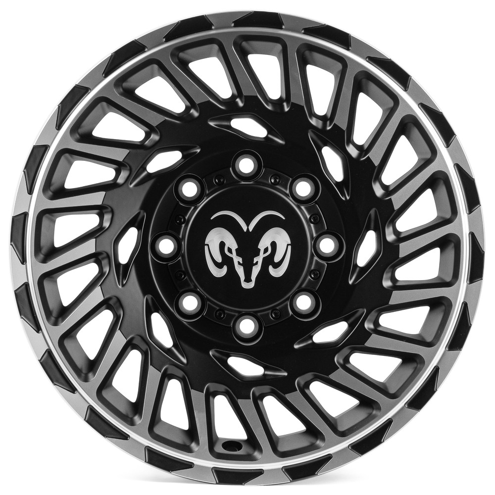 Легковой диск Skill Wheels SV093 8,5x17 8x165,1 ET25 121,3 чёрный матовый + полированные спицы