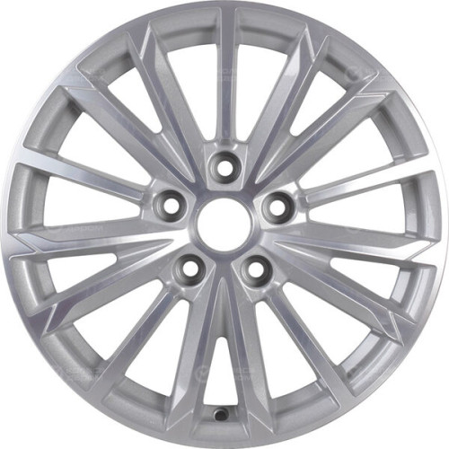 Колесный диск KHOMEN KHW1611 (16_Octavia A7) 6.5xR16 5x112 ET46 DIA57.1 серебристый полностью полированный