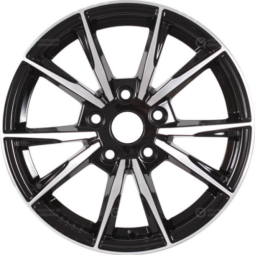 Колесный диск iFree Сион 6.5xR15 5x112 ET43 DIA57.1 чёрный глянцевый с полированной лицевой частью