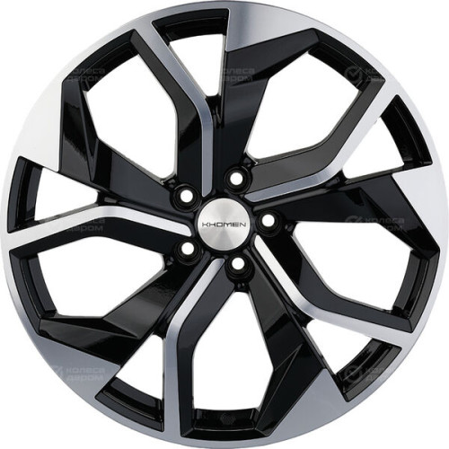 Колесный диск KHOMEN KHW2006 (Q8) 8.5xR20 5x112 ET20 DIA66.5 глянцевый черный с полированной лицевой частью