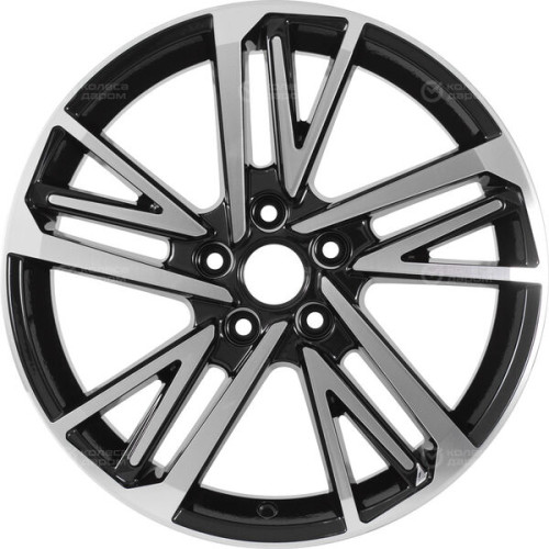Колесный диск KHOMEN KHW1815 (Toyota Camry (NEW)) 8xR18 5x114.3 ET50 DIA60.1 глянцевый черный с полированной лицевой частью