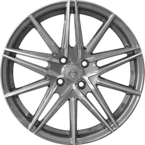 Колесный диск LS 957 6.5xR17 4x100 ET50 DIA60.1 насыщенный темно-серый полностью полированный