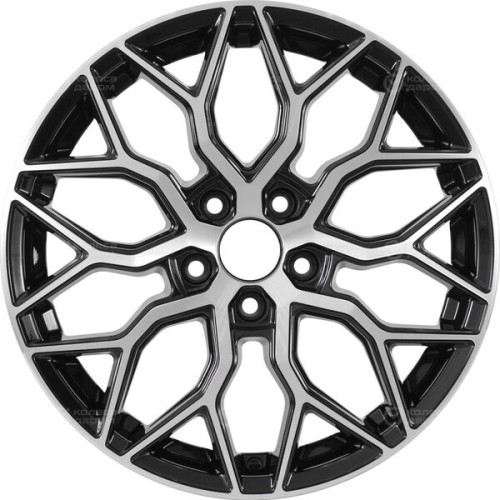 Колесный диск VENTI 1719 7xR17 5x114.3 ET37 DIA66.6 глянцевый черный с полированной лицевой частью