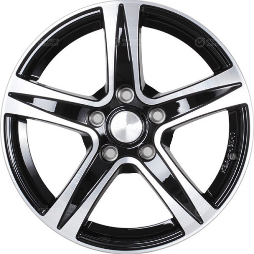 Колесный диск СКАД Sakura 6.5xR15 5x108 ET43 DIA63.35 черный глянцевый с полированной лицевой поверхностью