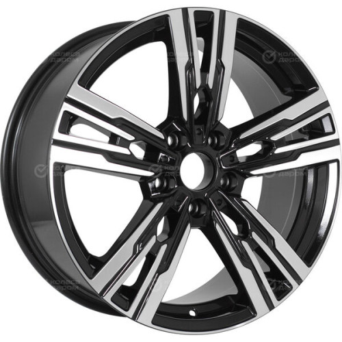 Колесный диск RST R228 8xR18 5x114.3 ET50 DIA60.1 глянцевый черный с полированной лицевой частью