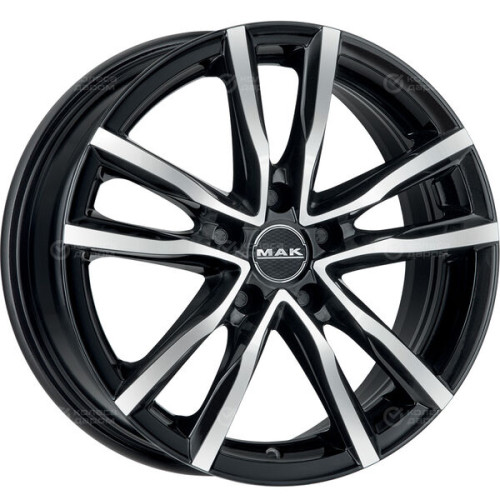 Колесный диск MAK MILANO 6.5xR16 5x108 ET35 DIA72 черный глянцевый с полированной лицевой частью