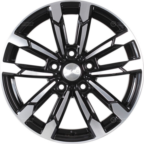 Колесный диск СКАД Кения 6.5xR16 5x114.3 ET38 DIA67.1 черный глянцевый с полированной лицевой поверхностью