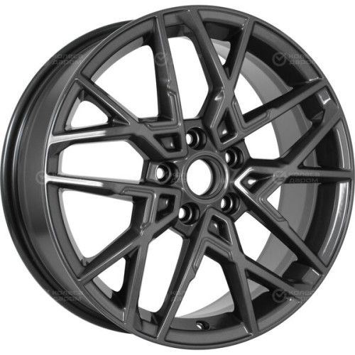 Колесный диск КиК Вудроф 7xR18 5x114.3 ET35 DIA66.1 насыщенный темно-серый полностью полированный